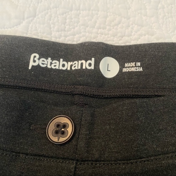 Betabrand Charcoal Gray Classic Straight Leg Yoga Dress Pants - Large - Picture 6 of 14